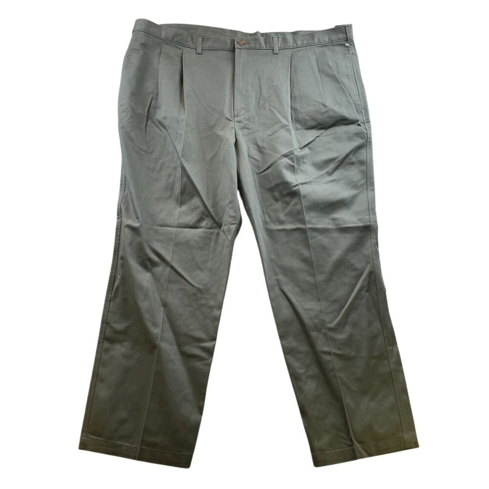 NWT Farah Men Dress Pants Size 46x30 Khaki Stain Free Performance Straight Green